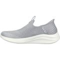 Skechers Ultra Flex 3.0 Smooth Step Baskets Pour Femmes En Textile Gris Clair