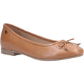 Hush Puppies Naomi Ballérines Plates En Cuir Pour Femmes De Couleur Beige.