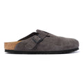 Birkenstock Boston Sabots en daim gris.