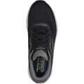 Skechers D'Lux Walker 2.0 Baskets Pour Hommes En Polyester Noir Et Vert Citron