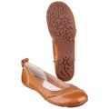 Hush Puppies Janessa Ballérines Plates En Cuir Pour Femmes De Couleur Beige.