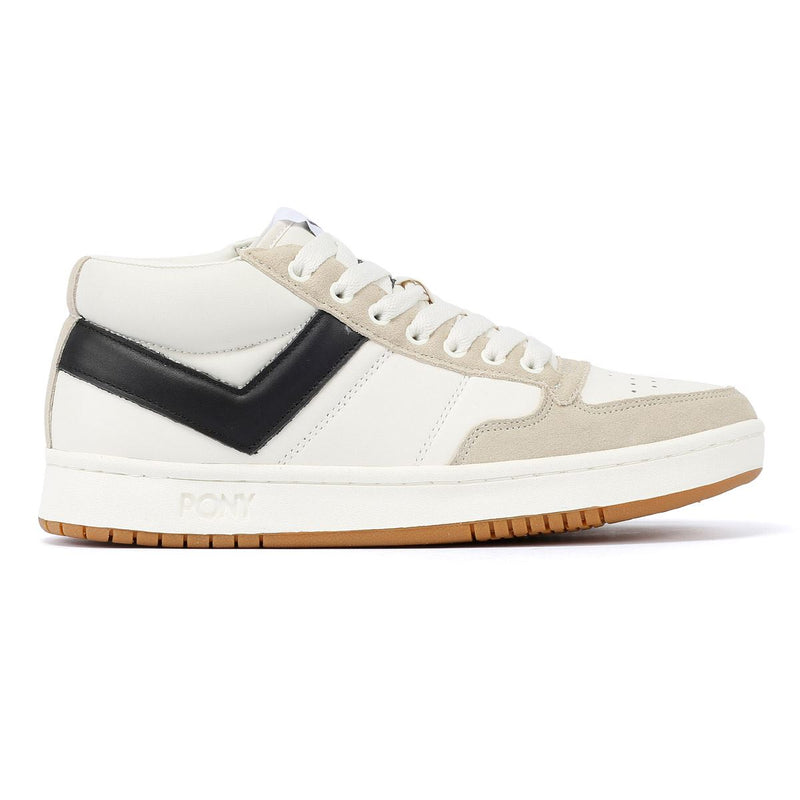 Pony #1 Low Baskets En Daim Blanches/Noires