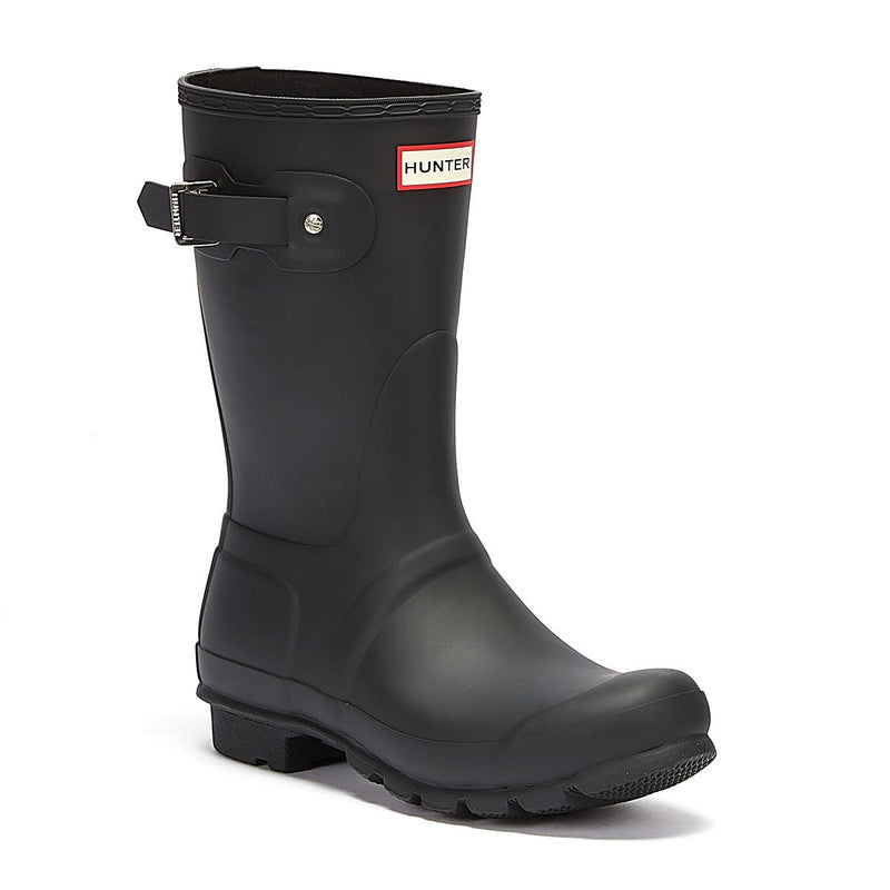 Hunter Original Short Bottes En Caoutchouc Noires Pour Femmes