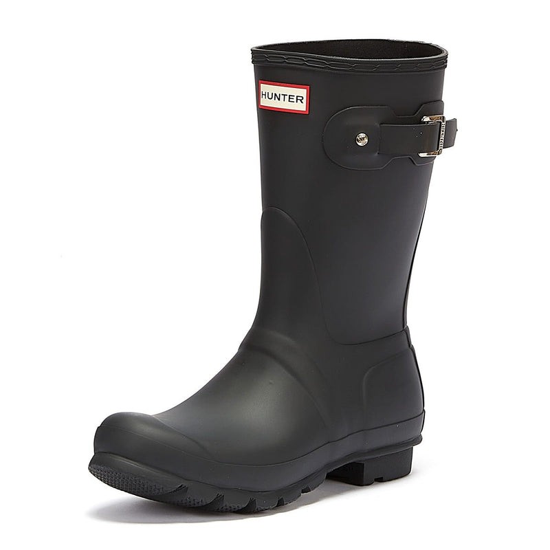 Hunter Original Short Bottes En Caoutchouc Noires Pour Femmes